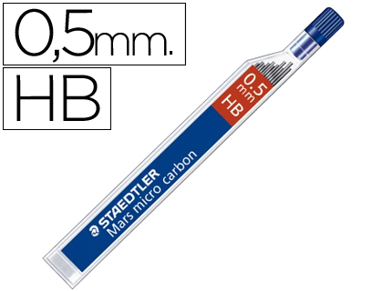 12 minas de grafito Staedtler Mars Micro 0,5mm. HB